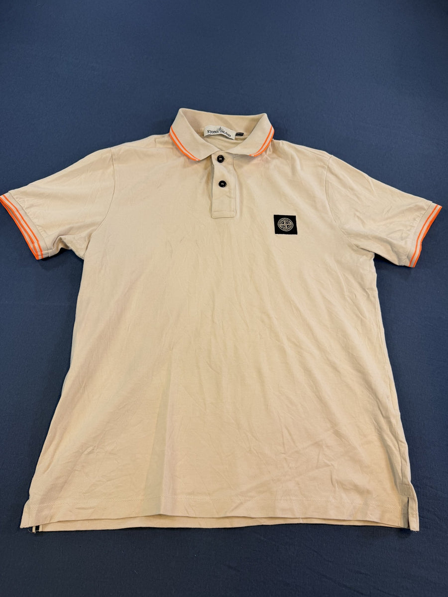Stone Island polo in grijs, maat L (poloshirt / piqué shirt)
