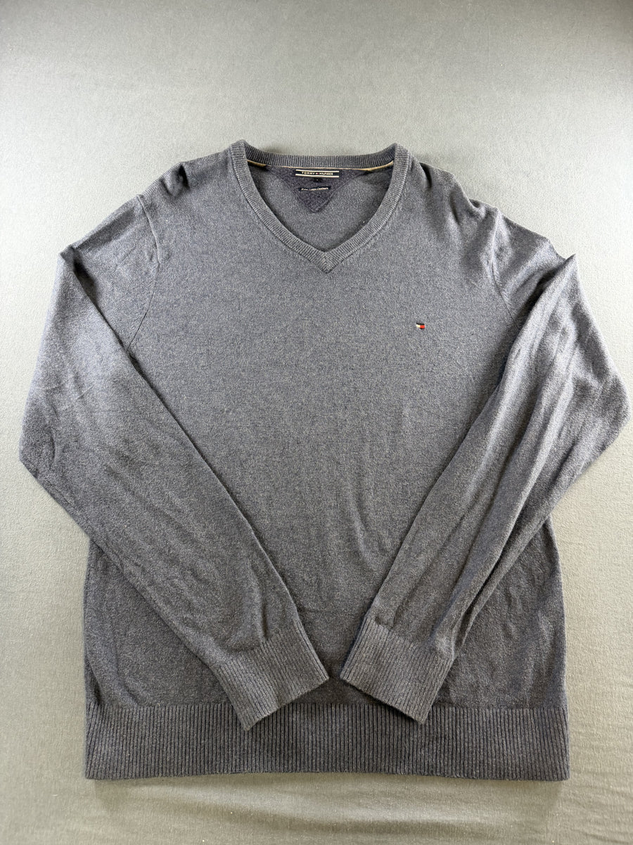 Blauwe trui van Tommy Hilfiger (gebreide pullover / sweater), maat L