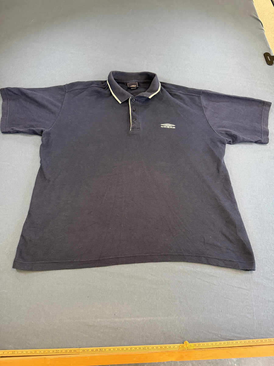 Blauw vintage poloshirt van Umbro, maat XL (piquépolo / terrace polo)