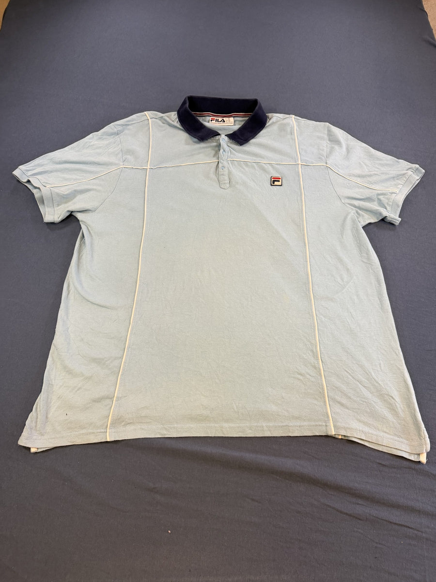 Blauwe FILA polo maat 4XL (tennisshirt / poloshirt)