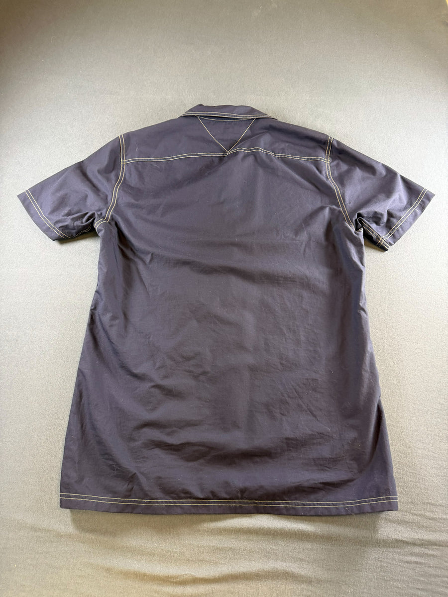 Tommy Hilfiger blouse blauw heren maat M overhemd shirt effen button up