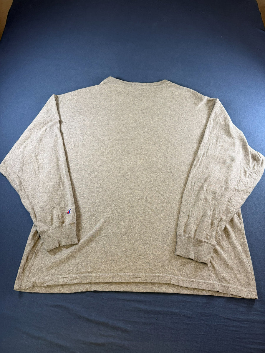 Champion longsleeve grijs gemêleerd heren maat XL katoen shirt met lange mouwen long sleeve tee