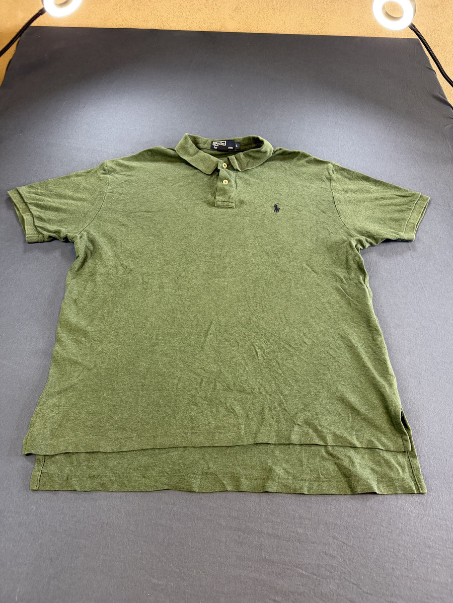Groene Polo Ralph Lauren piqué polo (poloshirt / casual shirt), maat L