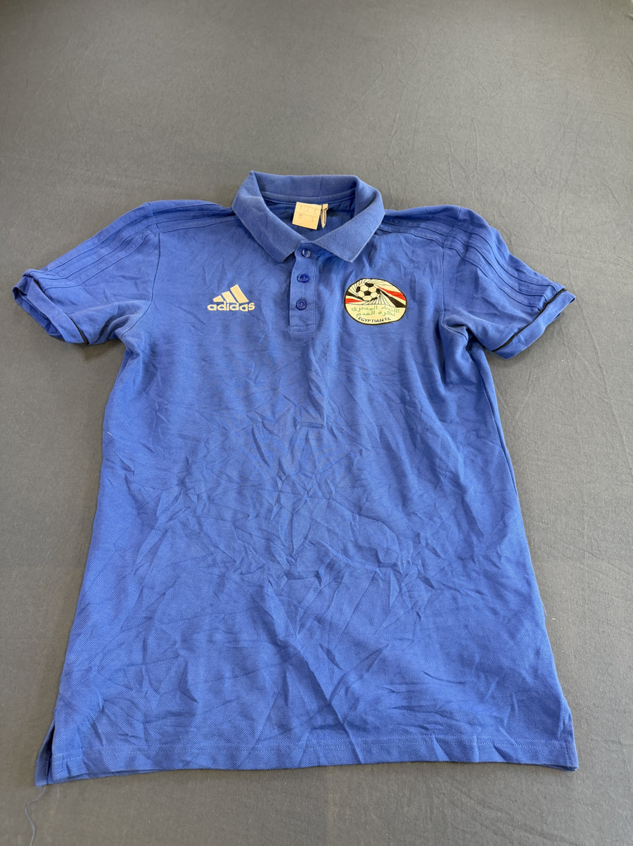 Blauw adidas voetbalshirt Egypte (sportpolo), maat S