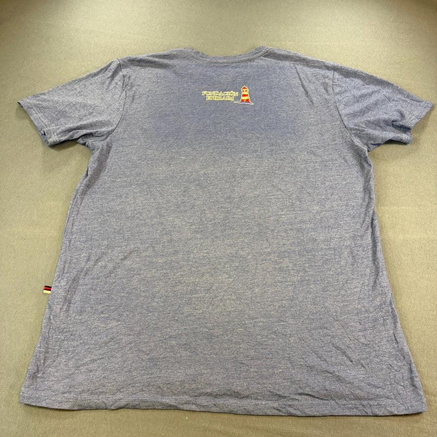 Tommy Hilfiger t-shirt grijs print heren maat XL katoen shirt tee vintage