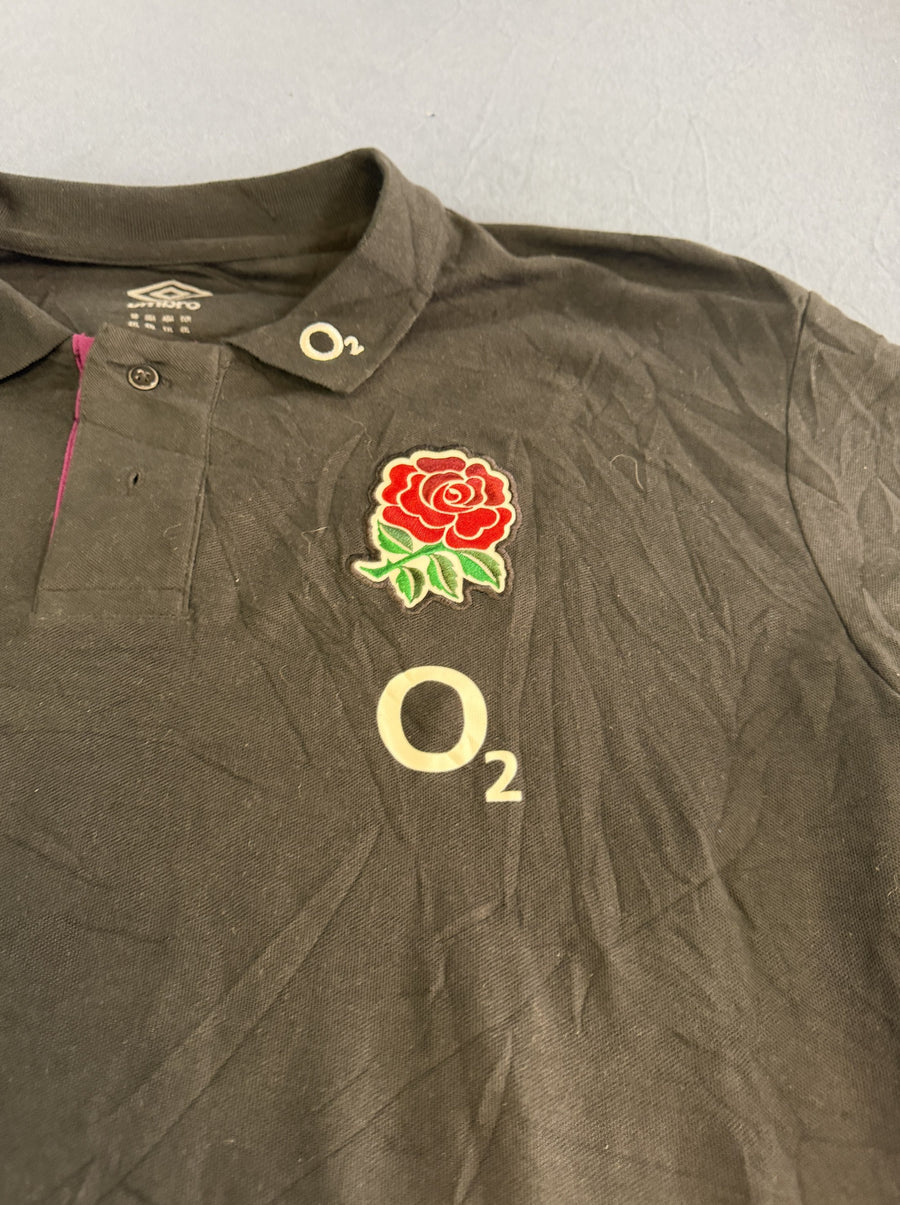 Zwart Umbro rugbypolo (England RFU supportersshirt), maat 4XL