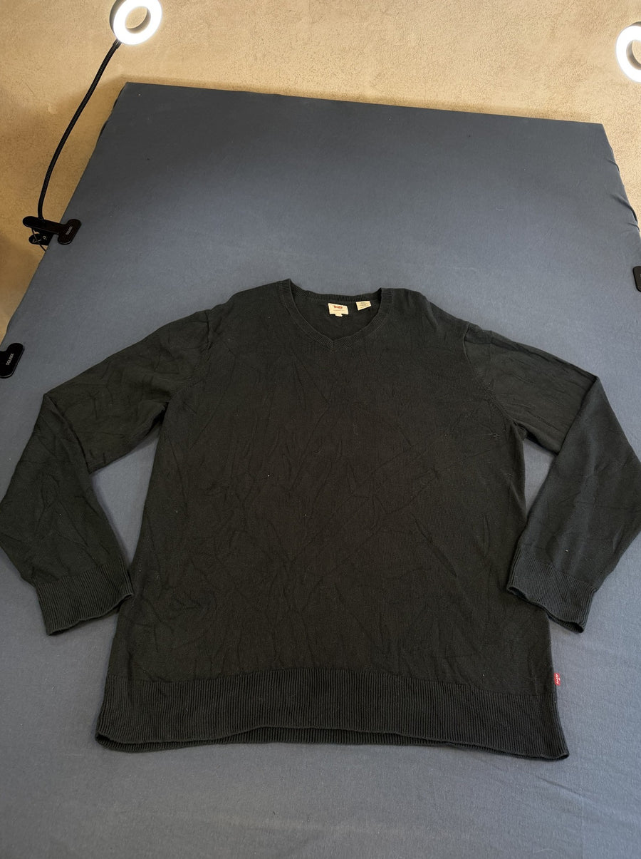 Zwarte Levi's heren pullover, maat XXL (v-halstrui / sweater)