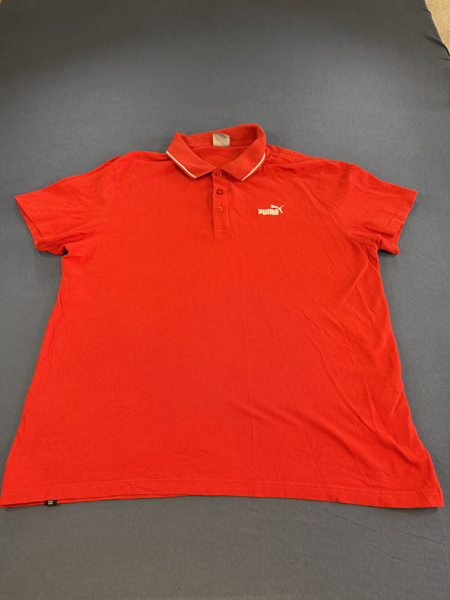 Rood Puma polo heren, maat L (piquéshirt / poloshirt met korte mouw)