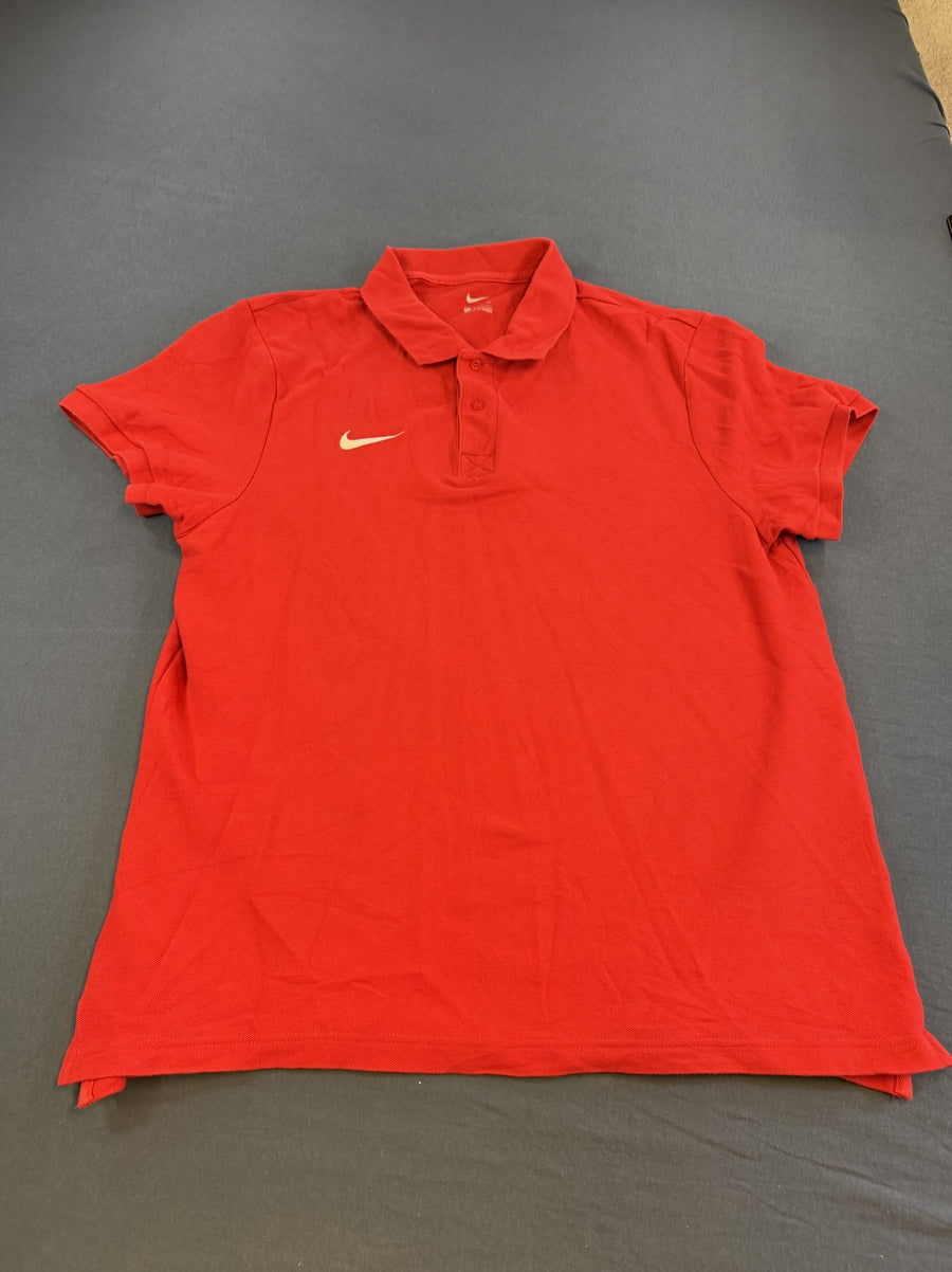 Rood Nike polo maat XL (poloshirt / piqué shirt met geborduurd logo)
