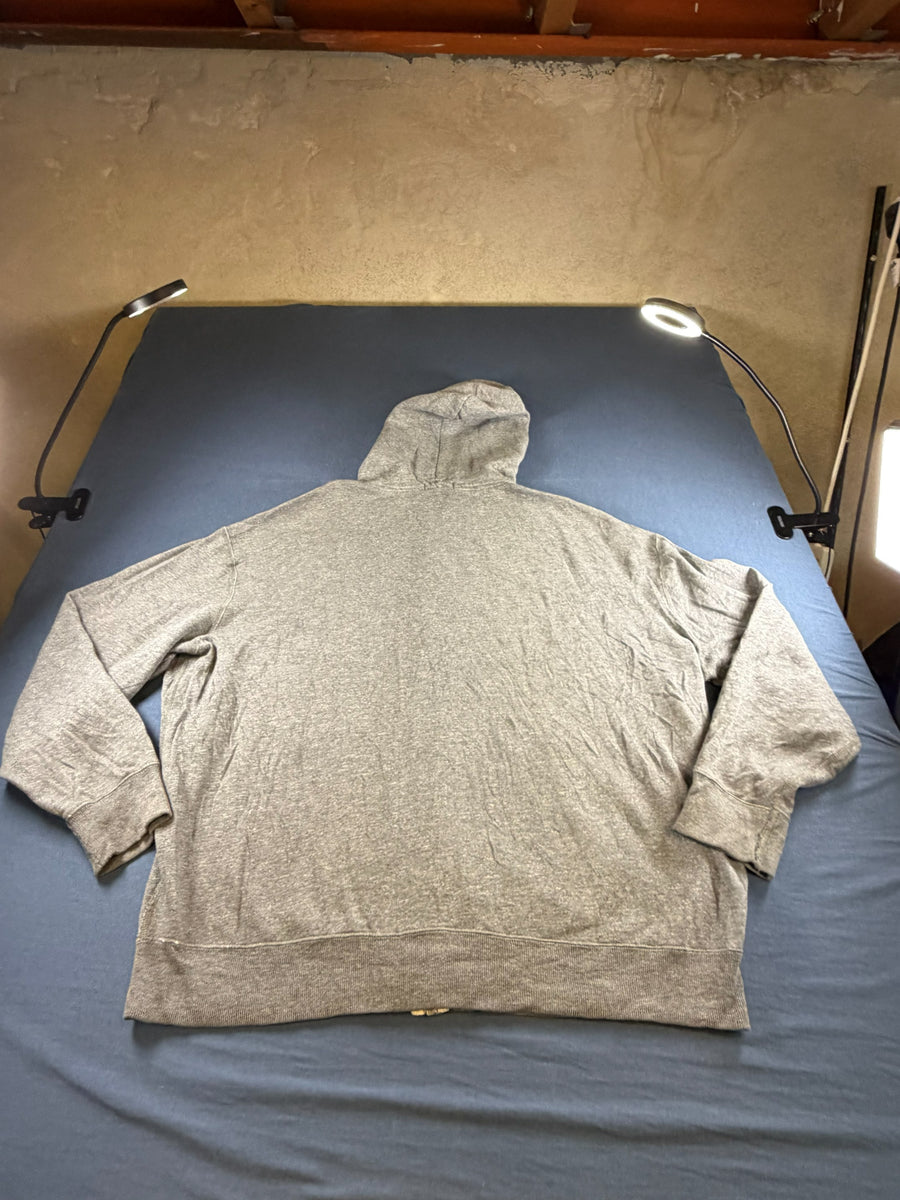 Polo Ralph Lauren hoodie met rits grijs heren katoen sweatvest ritsvest