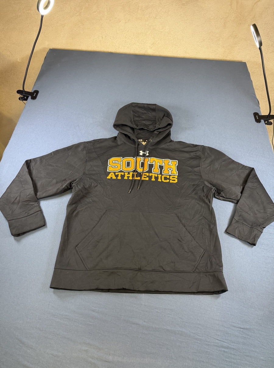 Zwart Under Armour sweater (hoodie/fleecevest), heren maat M, oversized silhouet