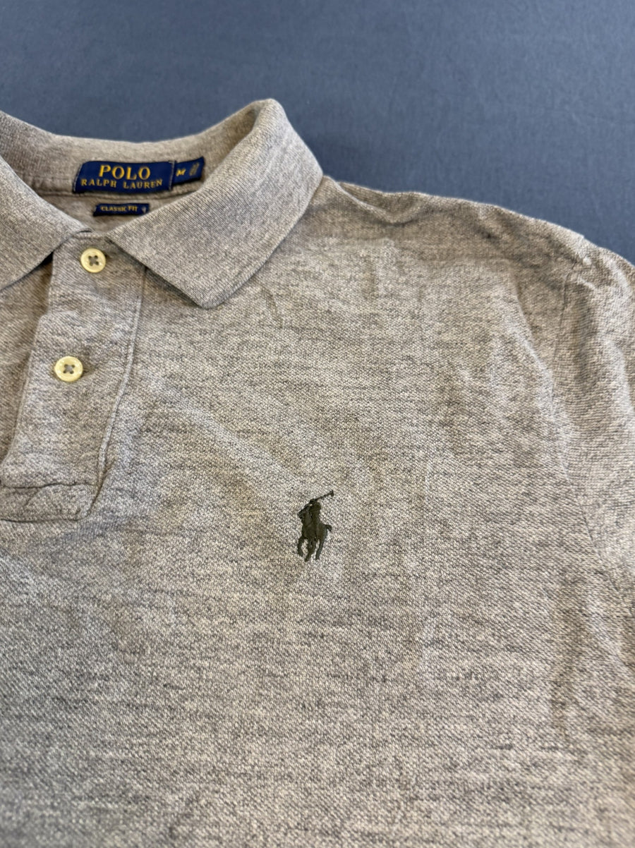Grijze piqué polo van Ralph Lauren (poloshirt), Maat M Heren