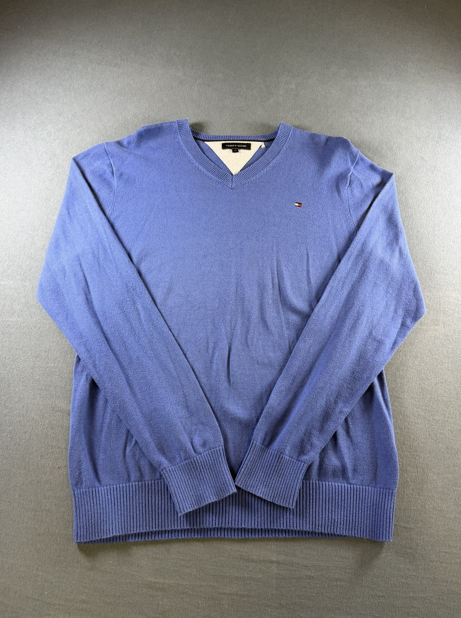 Tommy Hilfiger trui maat 14 in blauw (v-halstrui / pullover)
