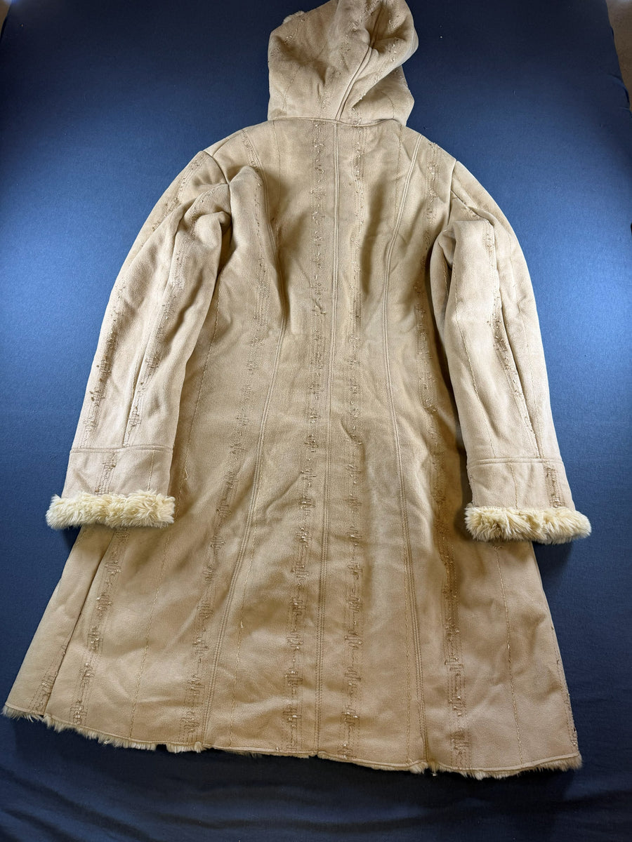 Vintage Dressing Afghaanse jas beige dames maat XL