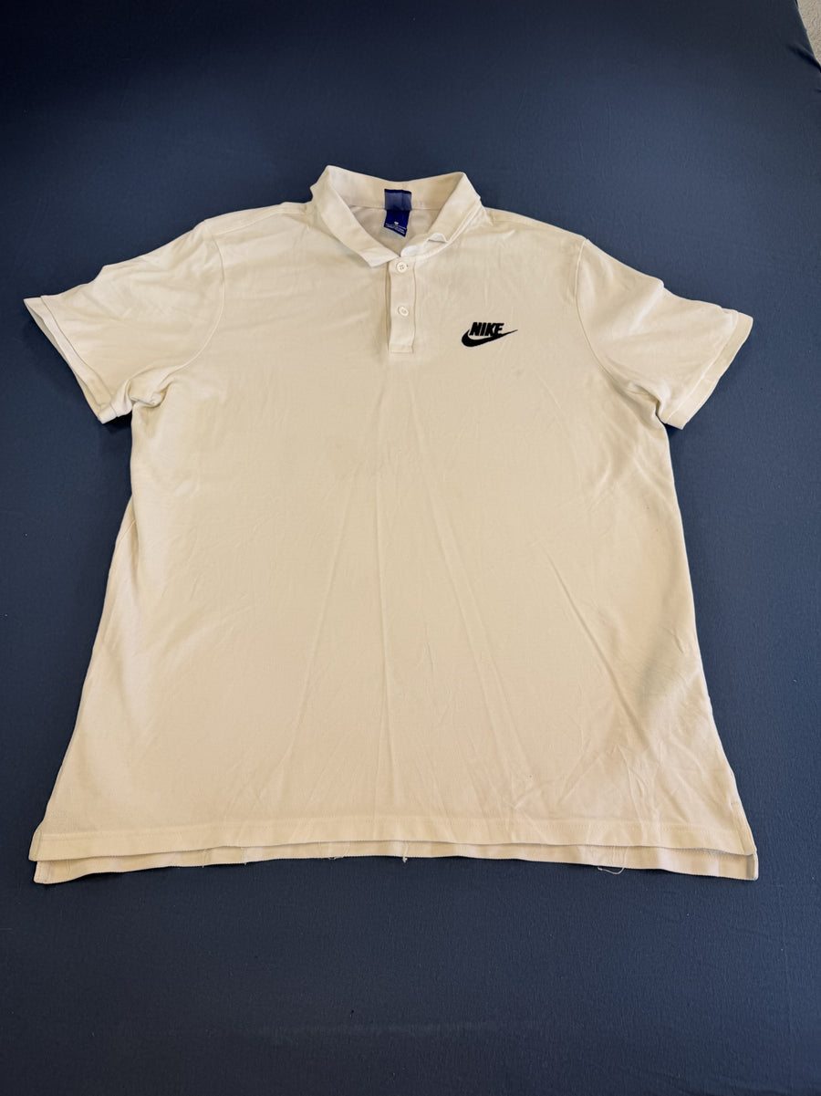Witte Nike polo (poloshirt) maat XL – piqué katoen met swoosh-logo