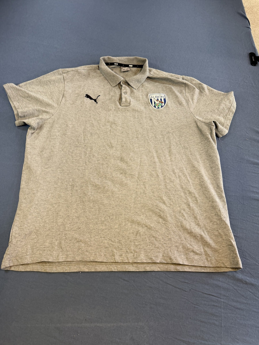 Grijze Puma polo West Bromwich Albion (supportersshirt), maat 3XL