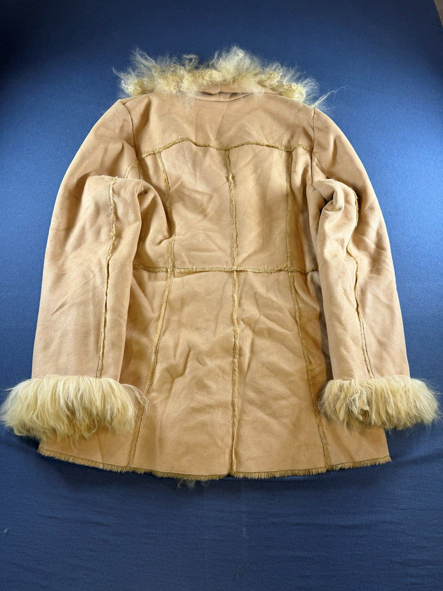 Vintage Dressing Afghaanse jas beige dames maat M