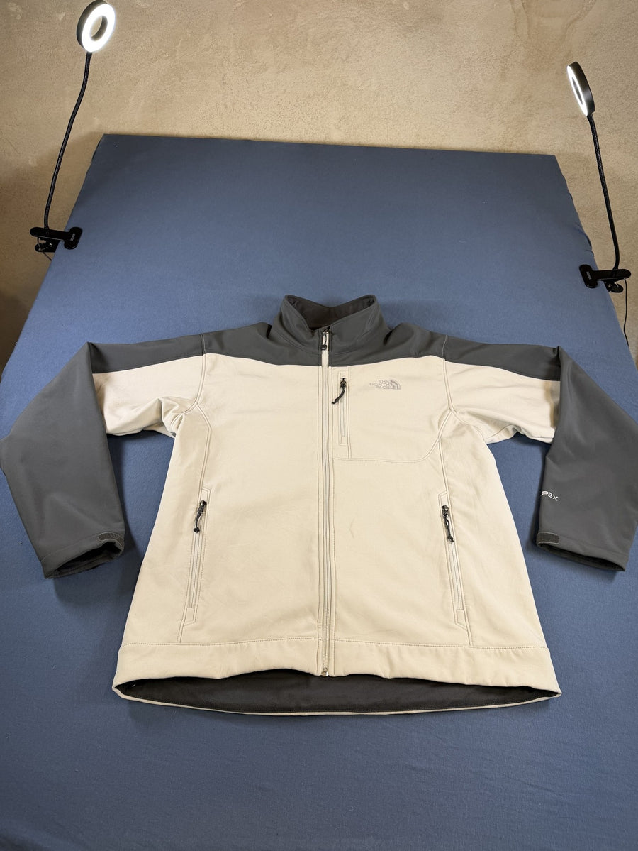 Wit heren jack (softshell outdoorjas / windjack), The North Face Apex Bionic, maat L