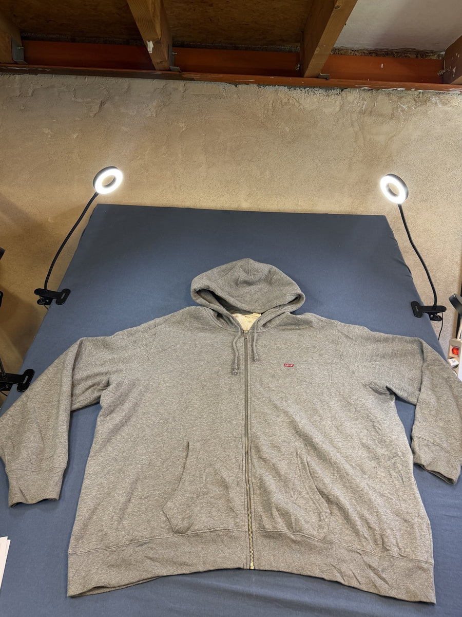 Grijs vest van Levi's (fleecevest / ritsvest), heren maat 3XL