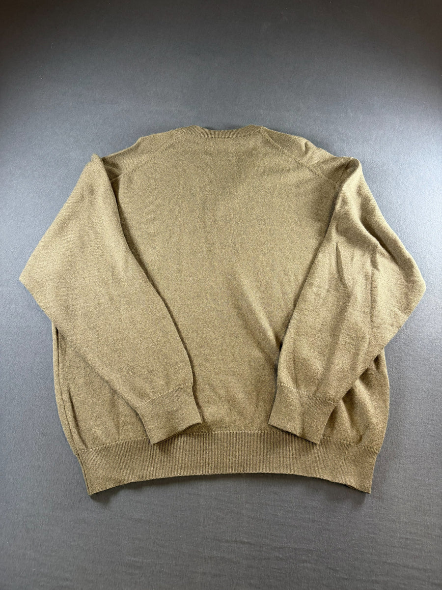 Lacoste trui grijs heren maat L sweater pullover gebreid vintage