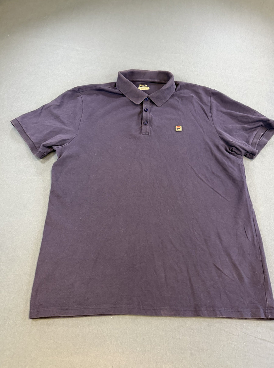 Blauw FILA polo maat L (poloshirt piqué katoen)