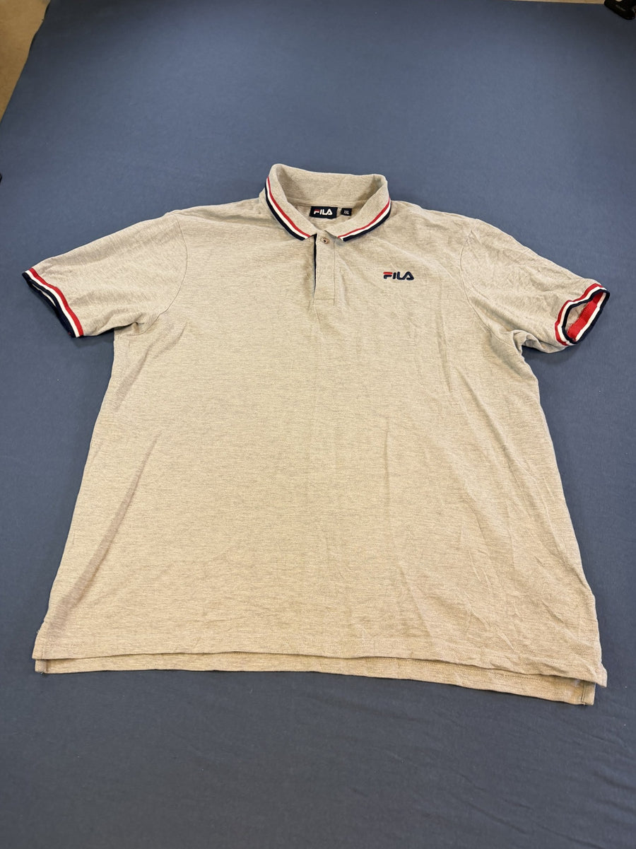 Grijze FILA polo maat XXL (poloshirt gemêleerd pique)