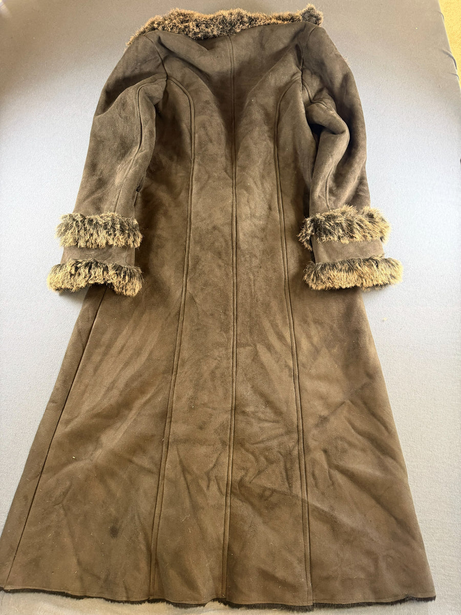 Vintage Dressing Afghaanse jas bruin dames maat M