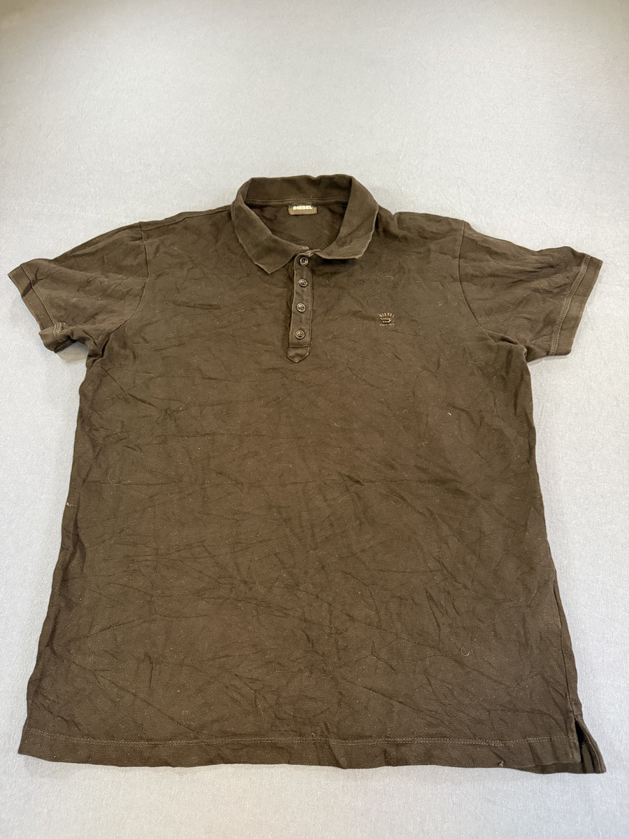 Maat L – zwarte Diesel polo (poloshirt / polohemd)