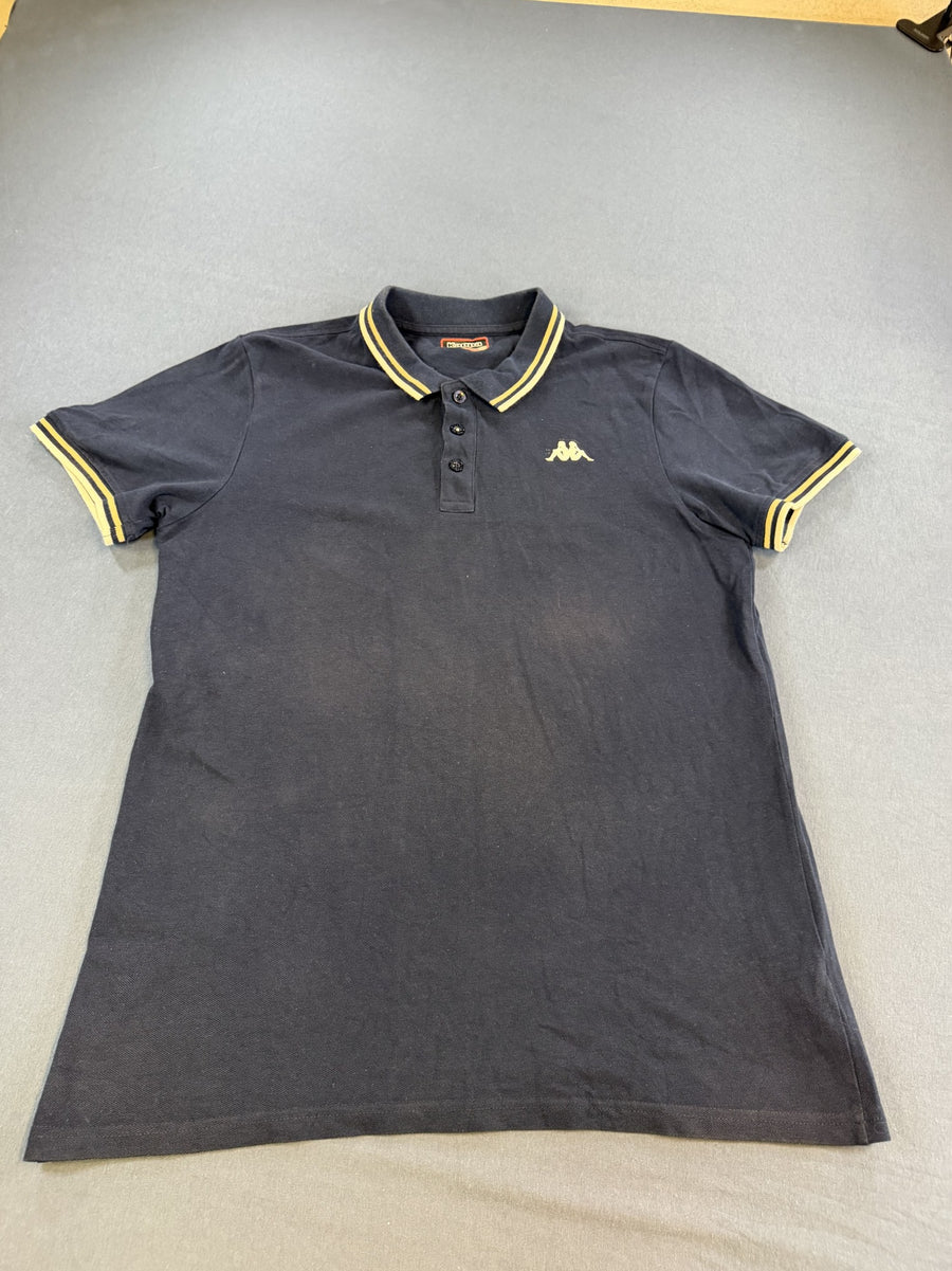 Blauwe Kappa polo maat XL (poloshirt met geborduurd Omini-logo)