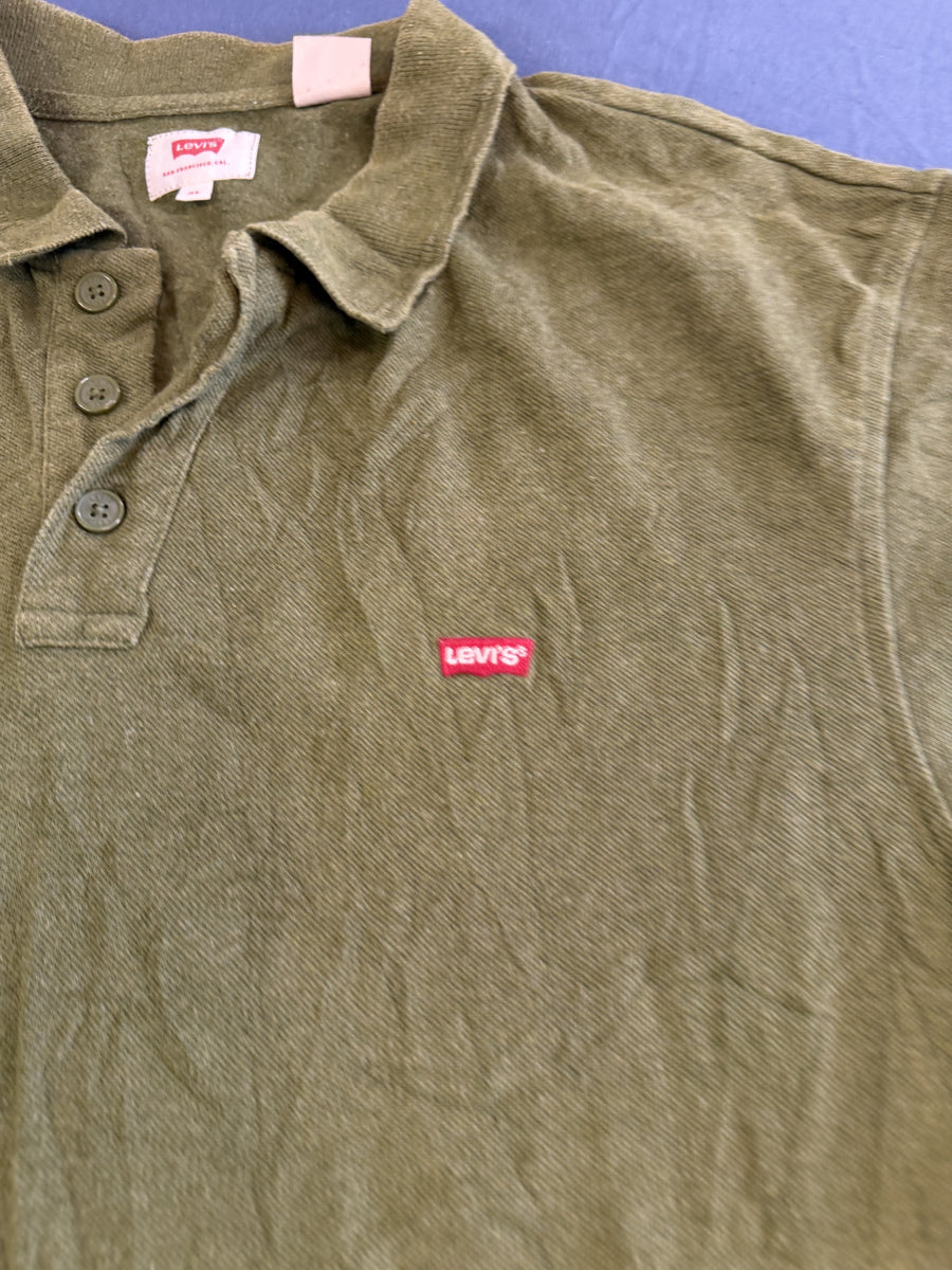 Kaki Levi's poloshirt (polo), maat XL