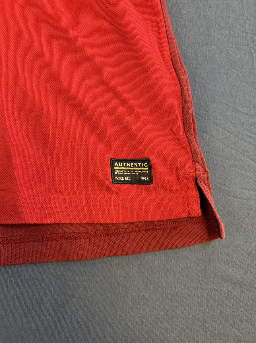 Rood Nike F.C. polo (voetbalshirt), maat XL