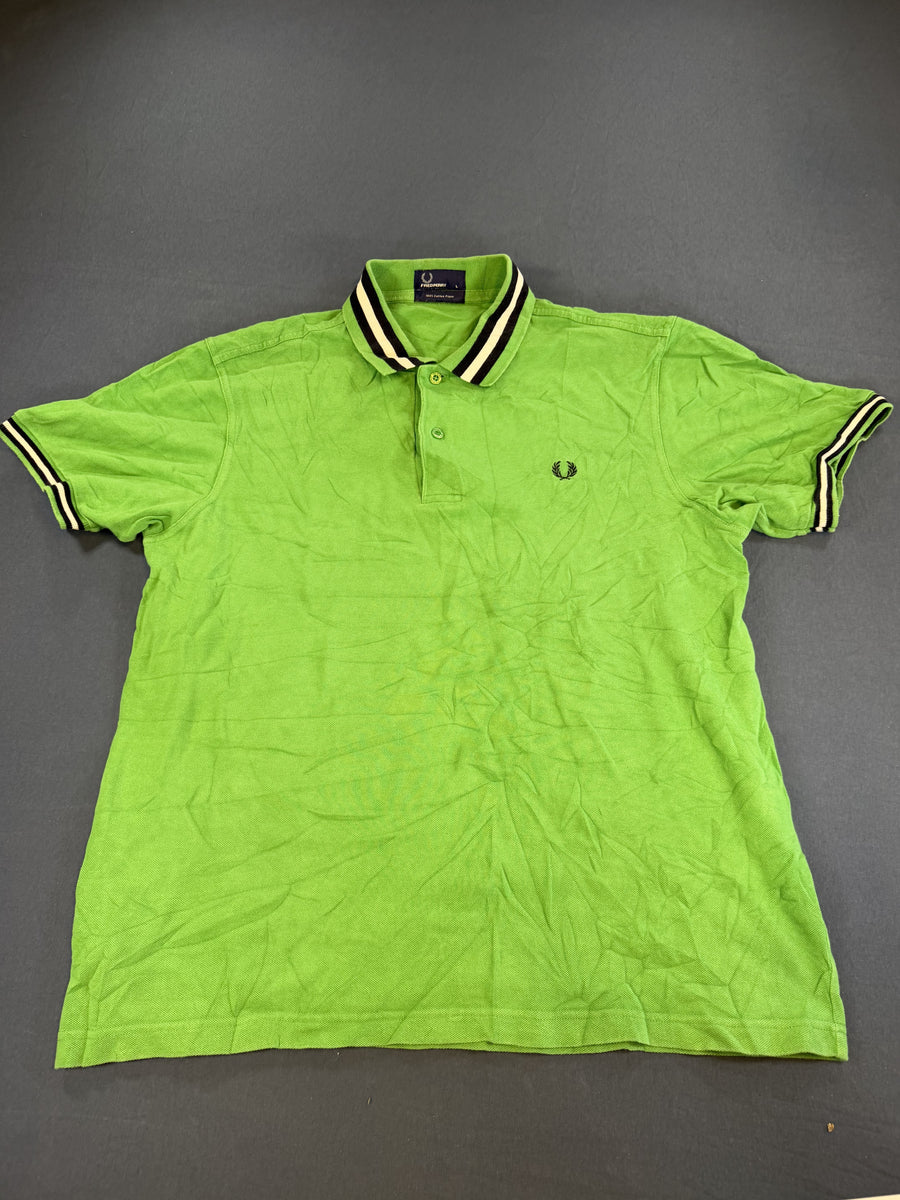 Groen poloshirt van Fred Perry, maat L (piqué polo / piquéshirt) katoen