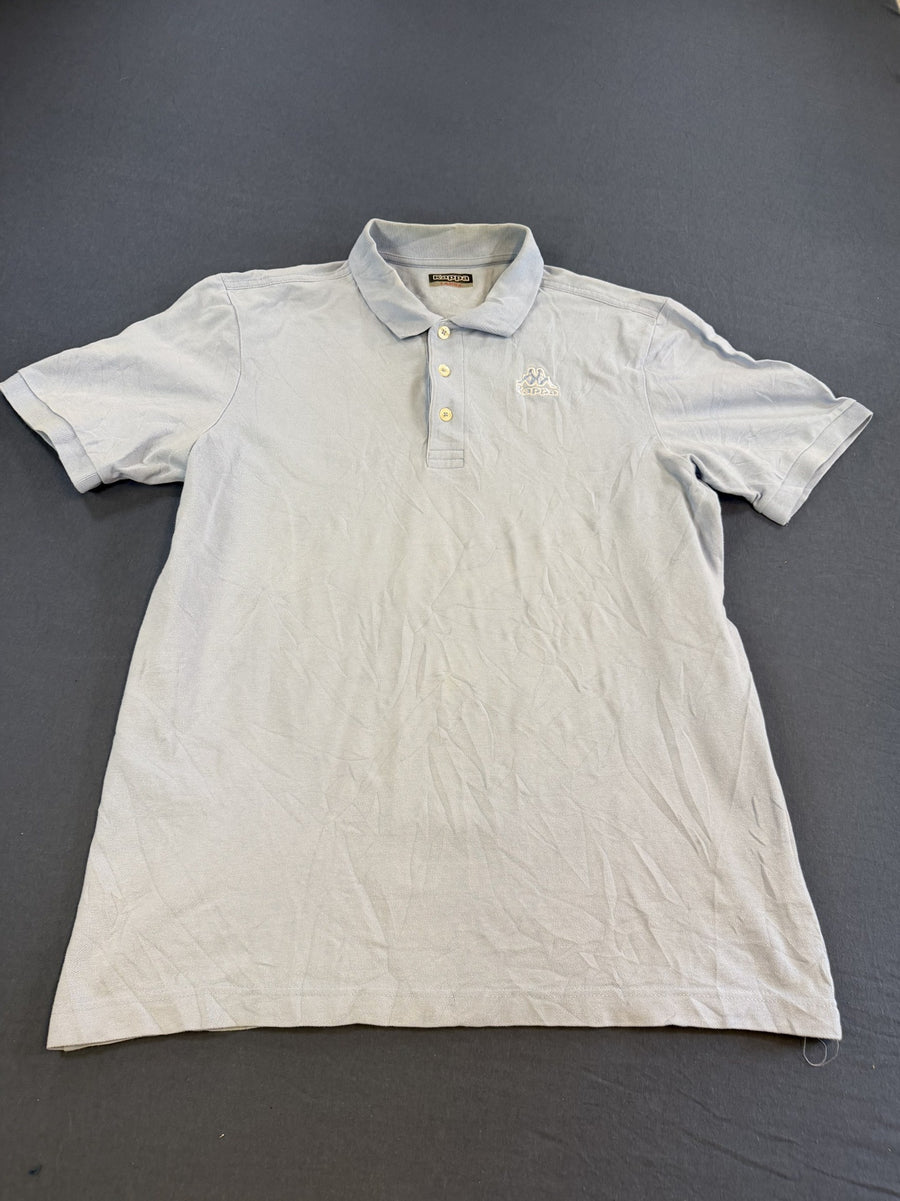 IJsblauwe Kappa sportpolo maat L (poloshirt met Omini-borduring)