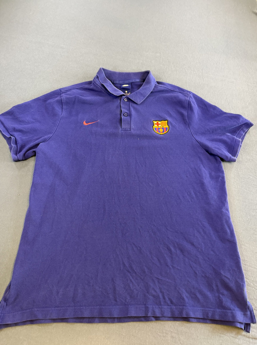 Blauwe Nike polo maat XL (FC Barcelona voetbalshirt / Barça fanshirt)