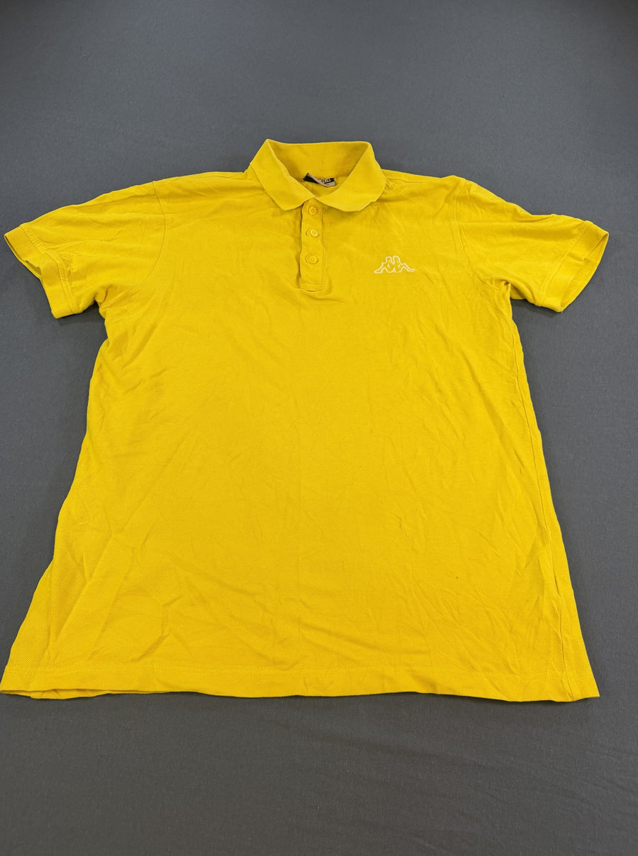Geel Kappa poloshirt, maat M (golfshirt / polo met korte mouw)