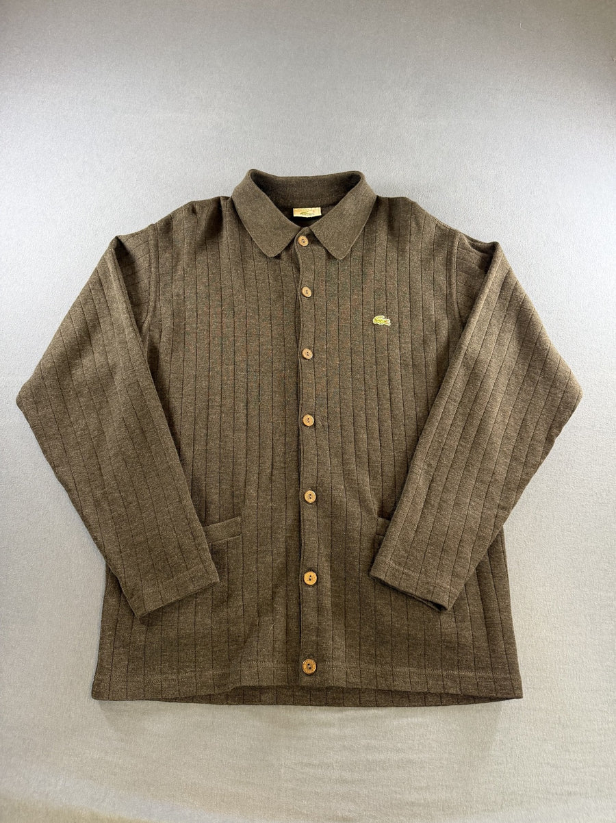 Zwart Lacoste knoopvest (cardigan) maat S - made in Spain