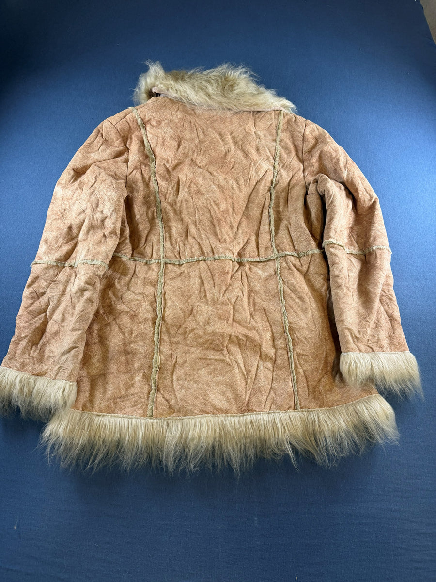 Vintage Dressing Afghaanse jas beige dames maat XL