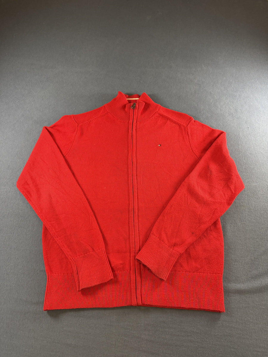 Rode Tommy Hilfiger quarter zip maat 152 (fleecevest / fleecetrui)