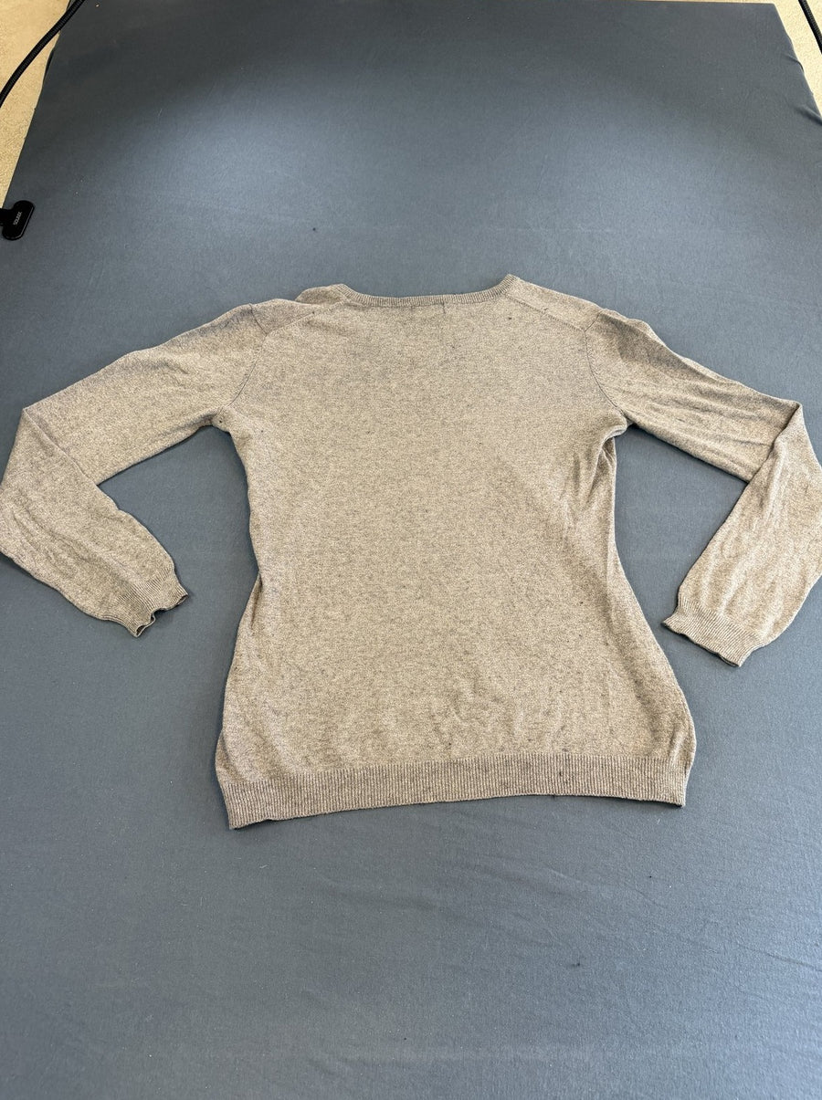 Grijs Robe di Kappa trui van kasjmier/katoen, maat L (fijngebreide pullover / sweater)