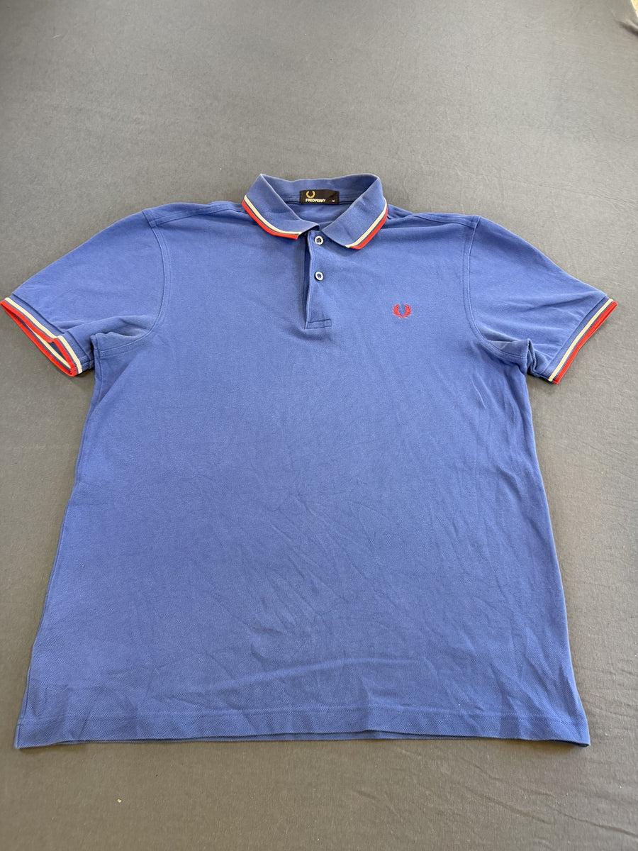 Blauwe Fred Perry polo maat M (poloshirt / shirt met korte mouw), Twin Tipped M3600