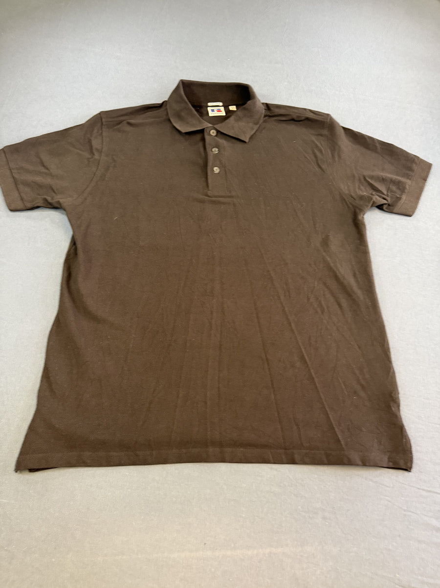 Zwarte Russell Athletic polo (poloshirt), maat M, katoen