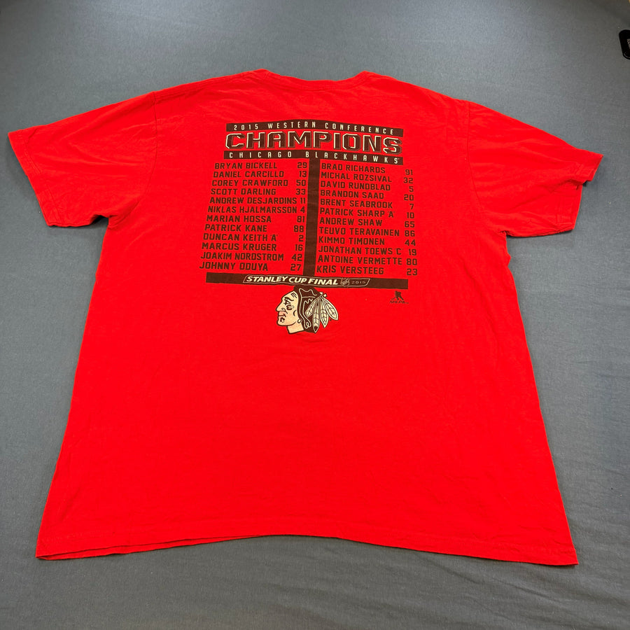 Reebok T-shirt rood print Chicago Blackhawks
