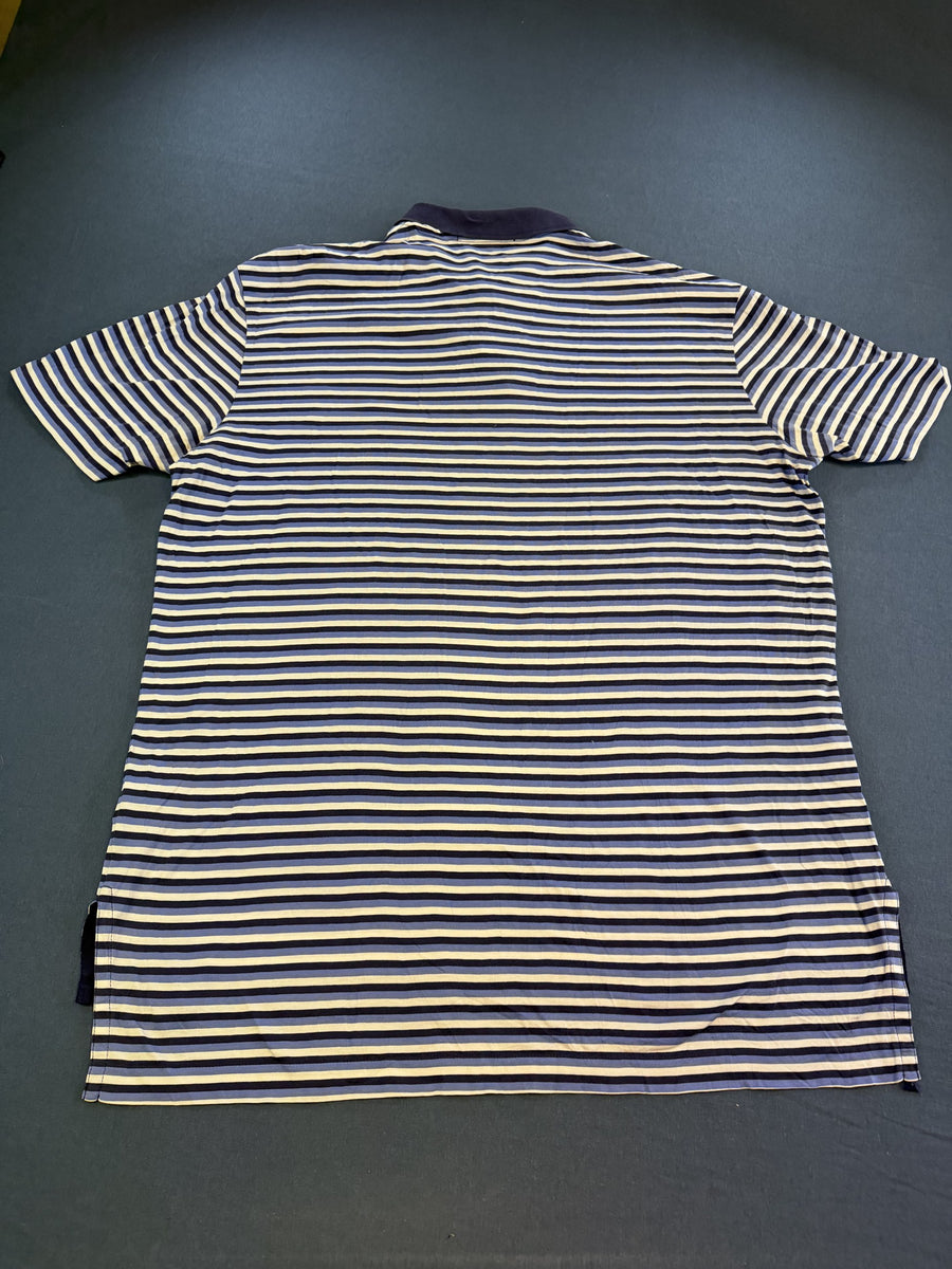Polo Ralph Lauren polo blauw gestreept heren maat M katoen poloshirt