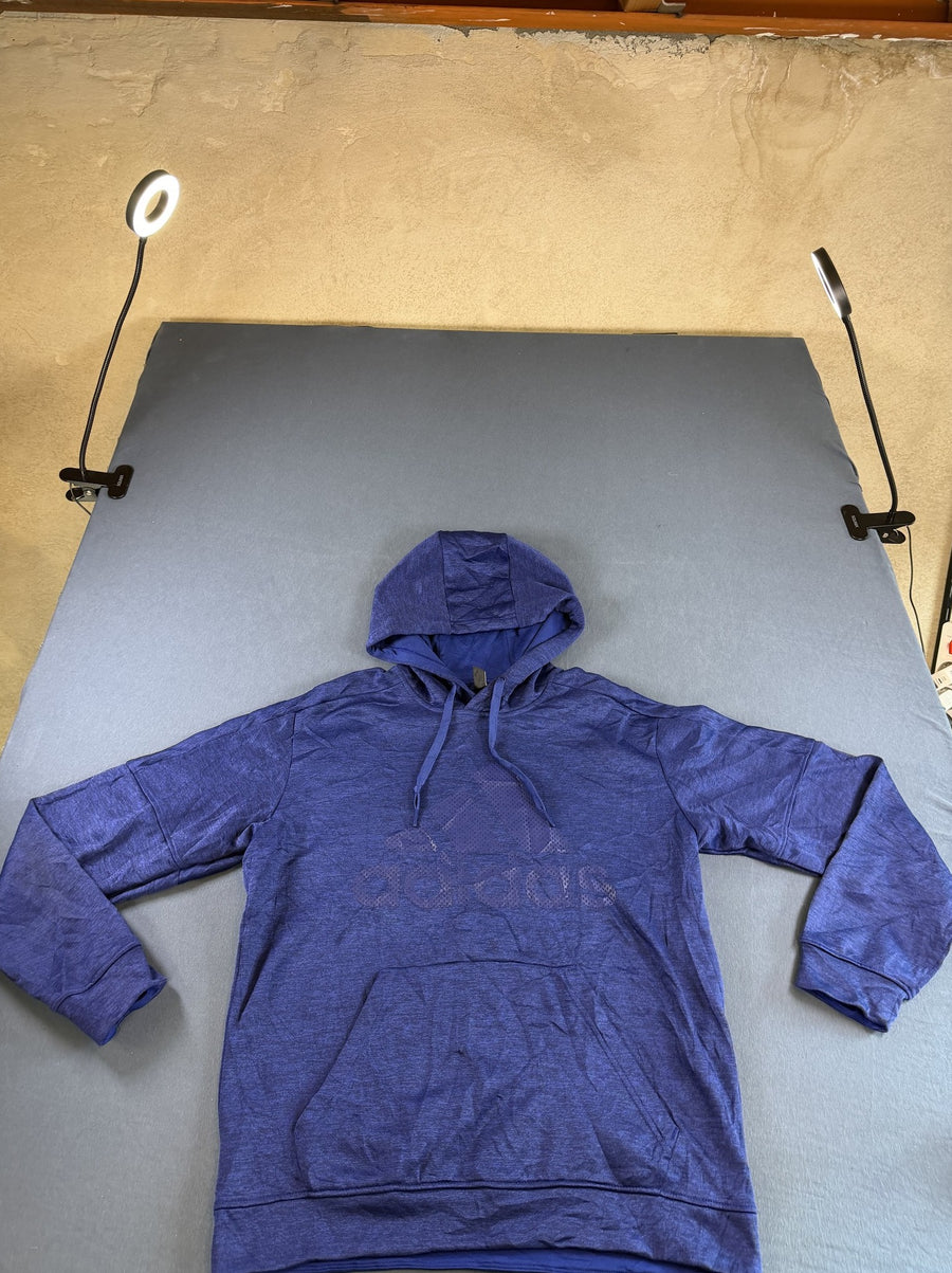Blauwe adidas trui (sweatshirt/pullover) met logo - maat L