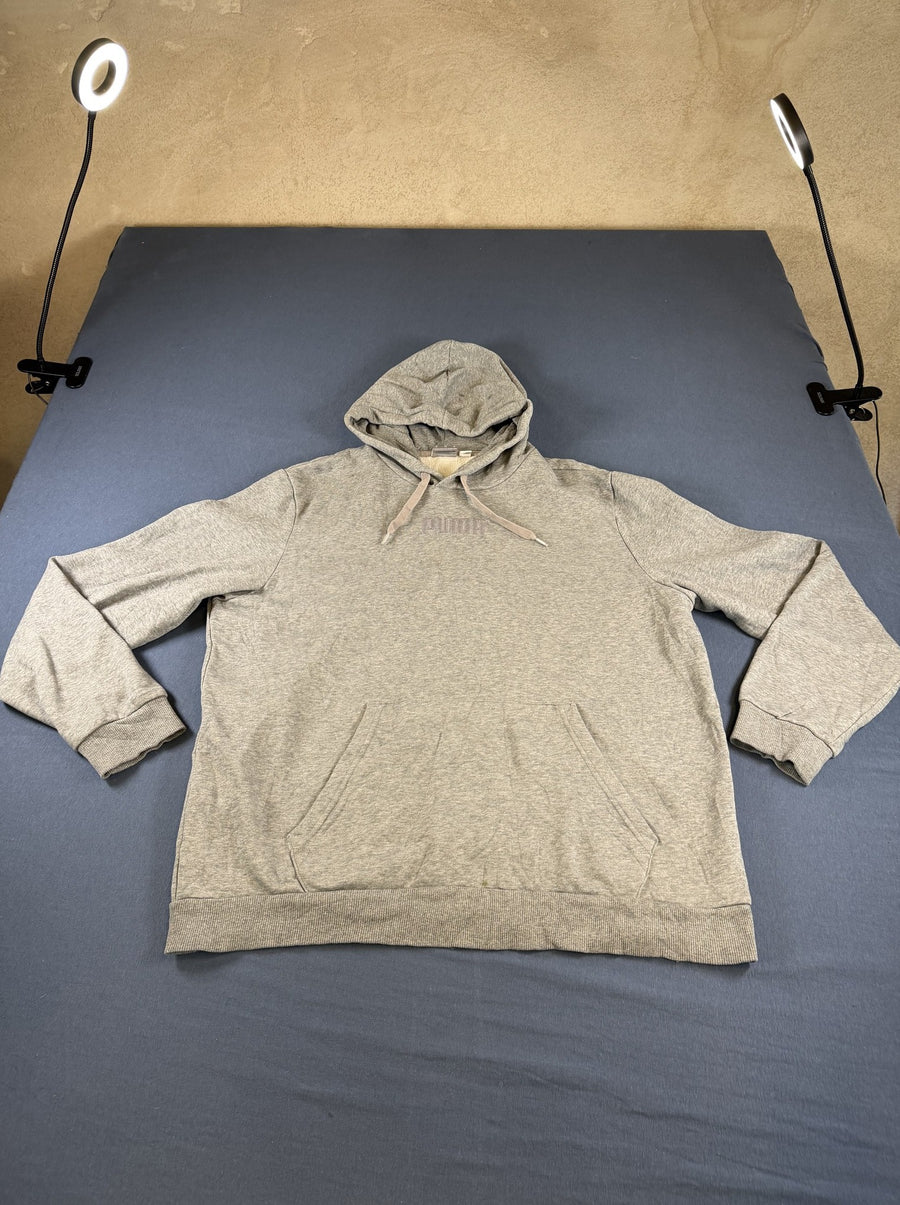 Grijze Puma hoodie (sweatvest / capuchonvest) heren – ruim vallend in maat XL