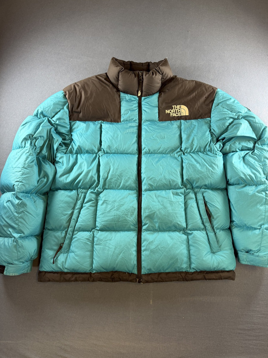 Blauwe The North Face jas, maat M (puffer jack / gewatteerde winterjas)