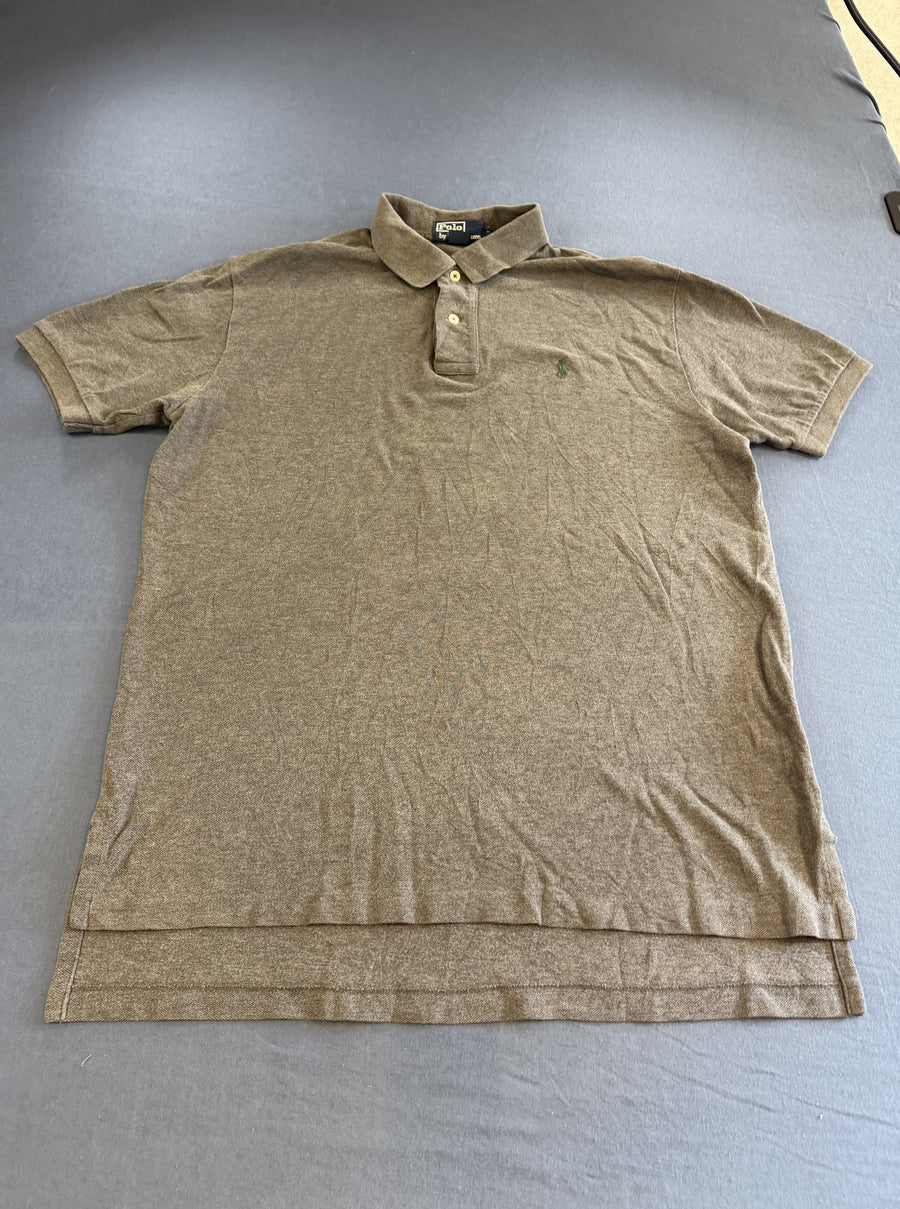 Grijs Polohemd (Polo Ralph Lauren Piquéshirt), Heren Maat L