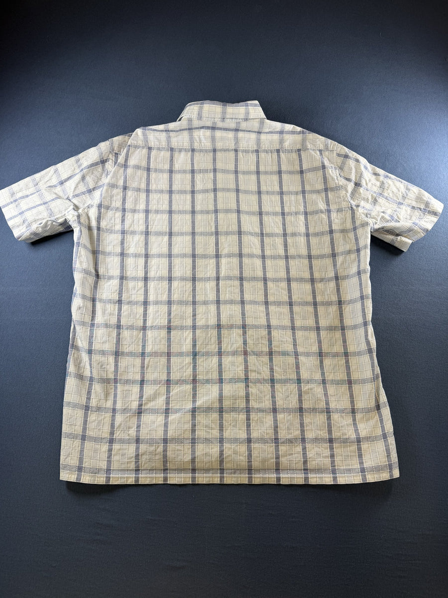Yves Saint Laurent Blouse blauw geruit