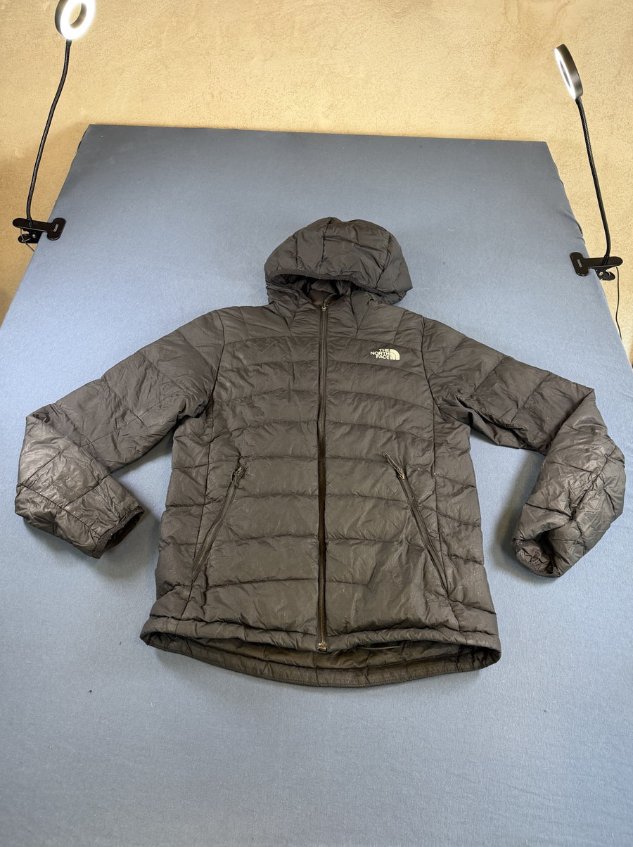 Zwarte The North Face winterjas (gewatteerde donsjas / puffer) met capuchon – maat S