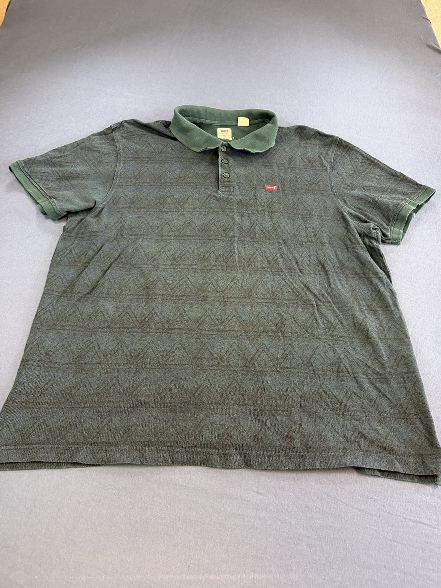 Groen Levi's poloshirt maat XXL (polo / piqué shirt met zigzagdessin)